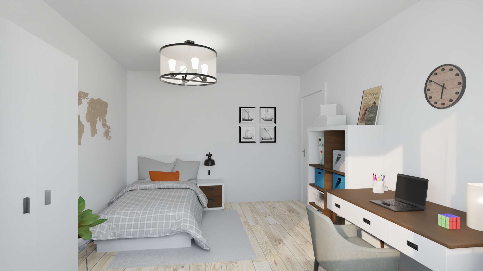 Kinderzimmer Erdgeschoss visualisiert