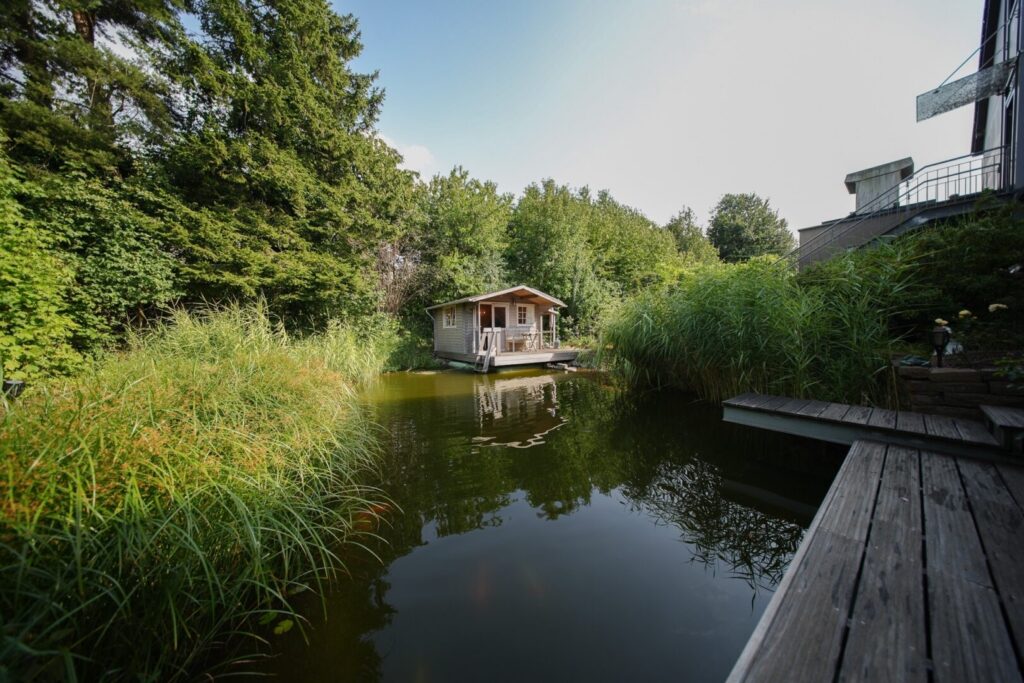 Gartenbereich mit Teich