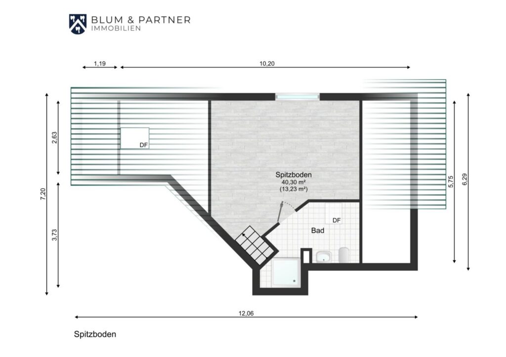Grundriss Spitzboden